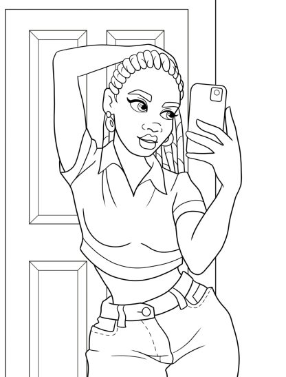 "Celebrate the Beauty of African American Women with this Coloring Book!" PRINTABLE - Image 12