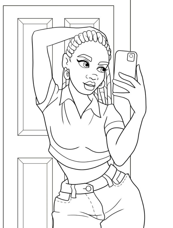 "Celebrate the Beauty of African American Women with this Coloring Book!" PRINTABLE - Image 12