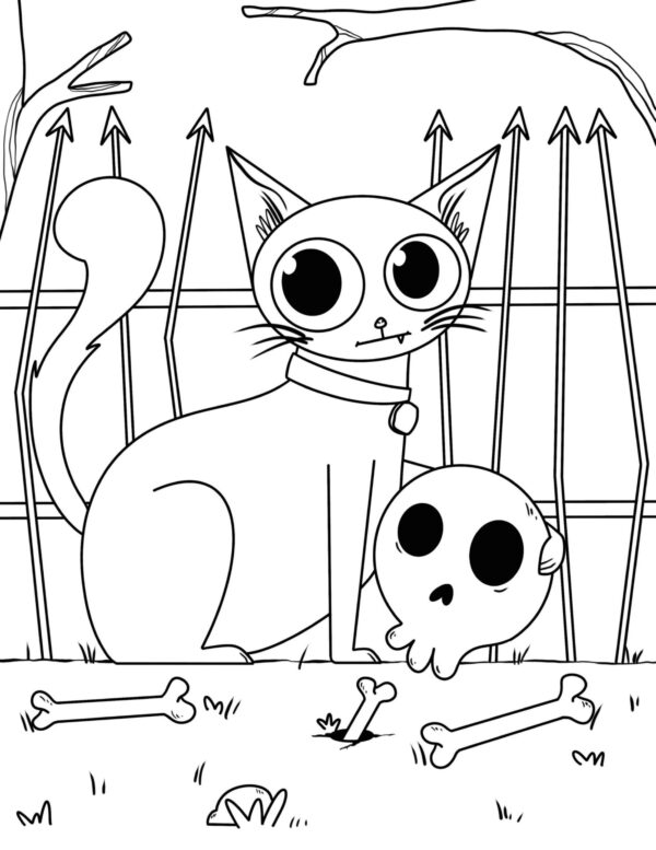 My Halloween Coloring Book For KIDS! Printable Coloring Pages. DIGITAL DOWNLOAD! - Image 9