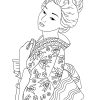 JAPANESE KIMONO WOMEN Coloring Pages...PRINTABLES! Digital Download. - Image 7
