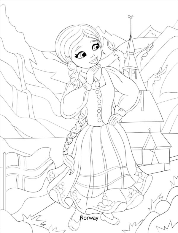 Amazing Women Around The World Coloring Pages For Adults! - Image 7