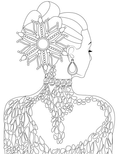 Crystal Queen Women Coloring Pages! PRINTABLES...Digital Download.. - Image 9