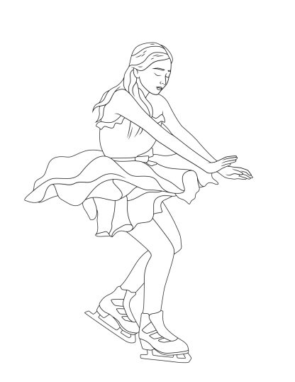 Talented Female Ice Skaters Coloring Pages! PRINTABLES.. Digital Download - Image 8