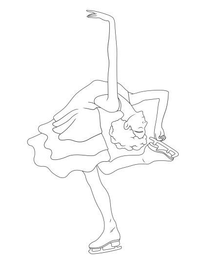 Talented Female Ice Skaters Coloring Pages! PRINTABLES.. Digital Download - Image 9