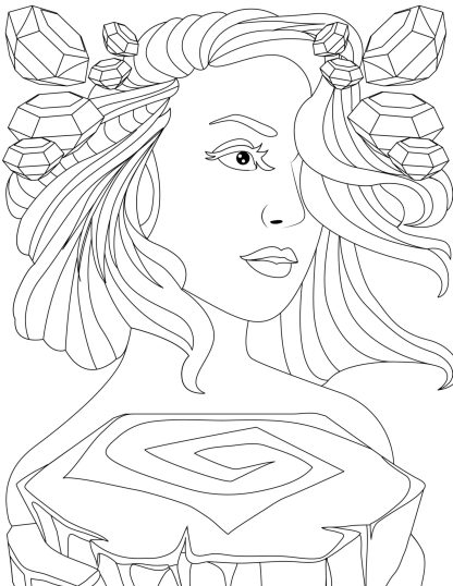 Crystal Queen Women Coloring Pages! PRINTABLES...Digital Download.. - Image 11