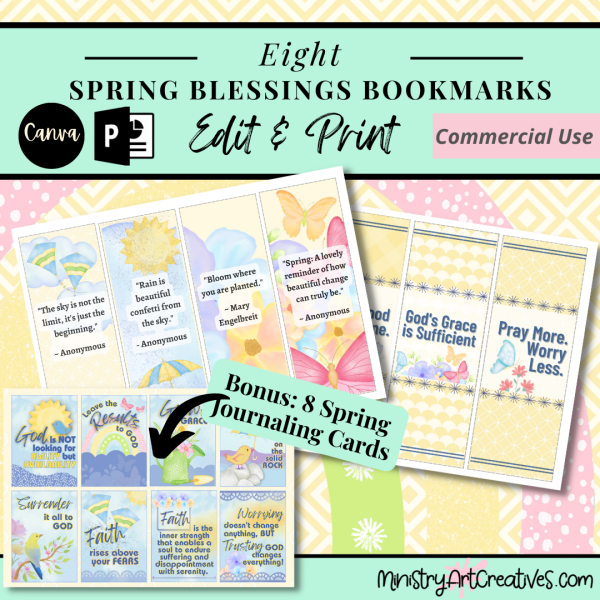 Spring Blessings Bookmarks & Journal Cards