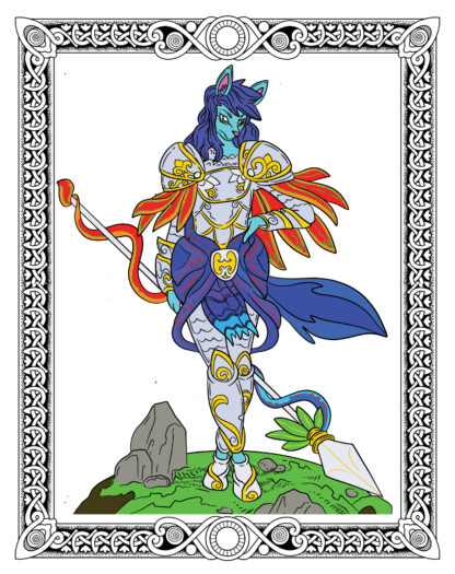 aMazing Adult Colouring Warrior Cats printable digital download for grownups and teens colouring pages book - Image 3