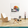 Digital WALL ART - Be Better - Rainbow Hair - Beautiful Black Woman - pdf, jpg - 5 Aspect Ratios / Sizes - Portrait Landscape - Image 8