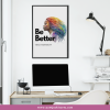 Digital WALL ART - Be Better - Rainbow Hair - Beautiful Black Woman - pdf, jpg - 5 Aspect Ratios / Sizes - Portrait Landscape - Image 9