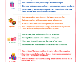 Workplace Holiday Scavenger Hunt, Holiday Games for Work, Office Christmas Party Games, Workplace Holiday Games, Teambuilding Games