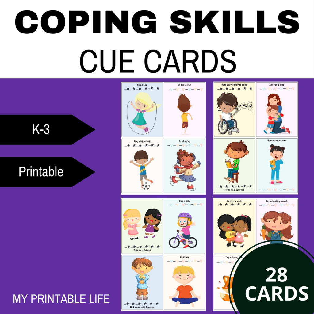 Coping Skills Cue Cards for Kids - Inspired Fun