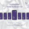 Purple Inspirational Smartphone Wallpaper Download Pack | Purple Phone Wallpaper | Aesthetic Phone Background | iPhone Background