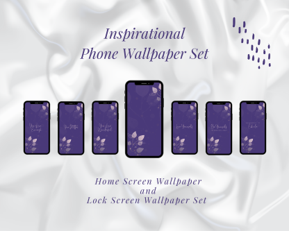Purple Inspirational Smartphone Wallpaper Download Pack | Purple Phone Wallpaper | Aesthetic Phone Background | iPhone Background