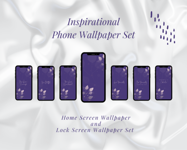 Purple Inspirational Smartphone Wallpaper Download Pack | Purple Phone Wallpaper | Aesthetic Phone Background | iPhone Background