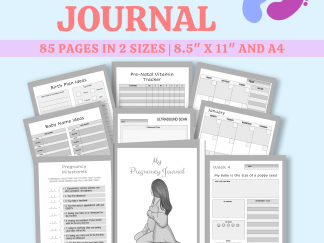 Black and White Pregnancy Journal