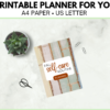 Autumn Fall Quarterly Self Care Planner