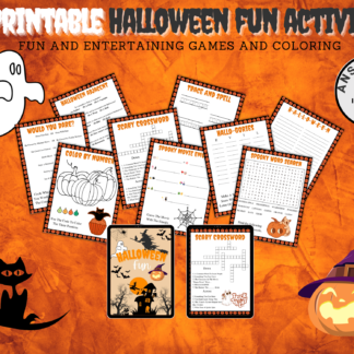 Printable Halloween Games| Halloween party games| Printable Games| Halloween Games| Halloween coloring|Instant Download