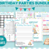 Birthday Parties Printable Bundle| Birthday Calendar Planner| 12 Birthday Games| Birthday Todo List Planner