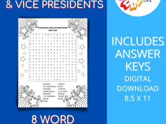 US Presidents Word Searches