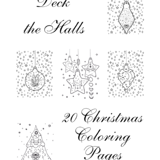 Cover of "Deck the Halls: 20 Christmas Coloring Pages."