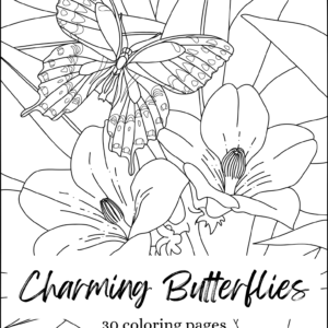 Cover of "Charming Butterflies: 30 coloring pages"