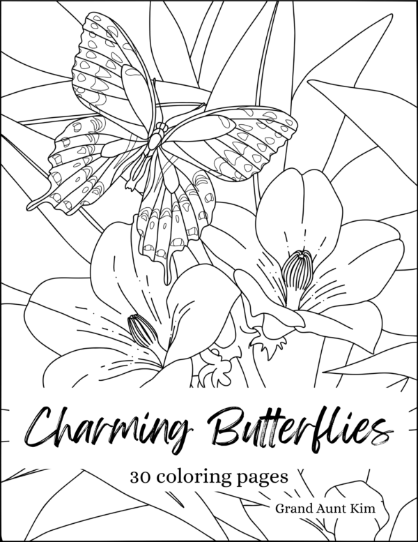 Cover of "Charming Butterflies: 30 coloring pages"