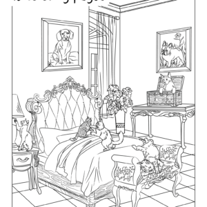 Cover of "Cats rule this place: 10 Coloring Pages."