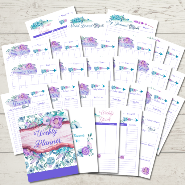Purple Peony Productivity Planner - Image 2