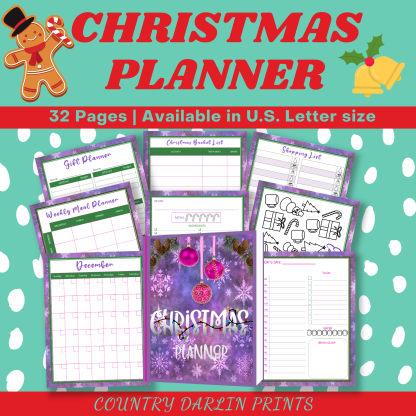 Christmas Planner - Purple Snowflakes
