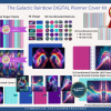 DIGITAL Planner COVER KIT Bundle | Galactic Rainbow Collection: 10 Designs - Covers, Papers, Coils, Buttons, Clasps, Mix & Match Commercial