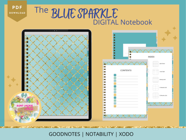 Blue Sparkle Grid View