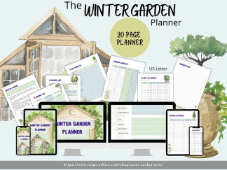 Winter Garden PLANNER, US Letter, 20 Pages, Seasonal Planner, Quarterly Tasks, Weekly Tasks, Garden Layout, Ideas - US Letter