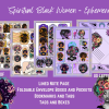 PRINTABLE EPHEMERA - Spiritual Black Women - Ephemera - Tags, Postcard, Envelope, Bookmarks, Lined, Notes, Tabs, Pockets US Letter Download