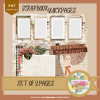 DIGITAL SCRAPBOOK Page - Winter Digital Scrapbook Layout - Pre-Made Shabby Vintage Quick Page Layout, Digital Page Layout, jpg png 12 x 12