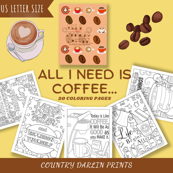 Coffee Cravings Coloring Book