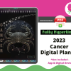 Cancer 2023 Digital Planner - Dated & Hyperlinked
