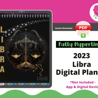 Libra 2023 Digital Planner - Dated & Hyperlinked
