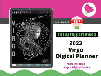 Virgo 2023 Digital Planner - Dated & Hyperlinked