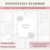 Essentials Planner Bundle | Daily Planner | Weekly Planner | Monthly Planner | Habit Tracker | Letter | A4 | A5 | PDF | Printable Planner | Digital Planner