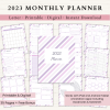 2023 Monthly Planner Bundle | Monthly Planner Printable | Daily Planner | Weekly Planner | US Letter | Printable Planner | Digital Planner