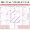 Personal Planner Bundle | Daily Planner | Daily Journal | Habit Tracker | Self Care Planner | US Letter | PDF | Printable Planner | Digital Planner