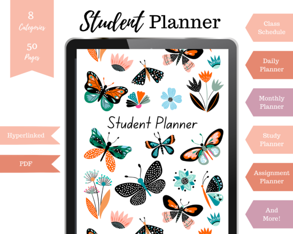 Digital Student Planner For Ipad, Xodo, Goodnotes etc