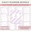 Daily Planner Bundle | Daily Schedule | Daily Agenda | Daily To Do | Daily Organizer | US Letter | PDF | Printable Planner | Digital Planner