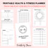 Health and Fitness Planner, Printable, Anxiety & Mood Trackers, Sleep & Steps, Measurements