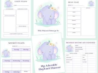 Adorable Elephant Planner & Journal