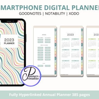 2023 digital planner, perfectly sized for your iPhone or Android smartphone device