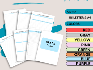 Printable Grade Tracker for Homeschool, School, and College Students - Stay on Top of Your Grades!