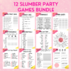 12 Teen Slumber Party Games Printable | Teen/Preteen Sleepover Games |Pajama Party Activities |Girls Sleepover Party Games |Fun Pajama Party Active