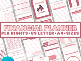 Chic Financial Planner with PLR License comes with 56 pages of Canva templates in sizes US Letter, and A4