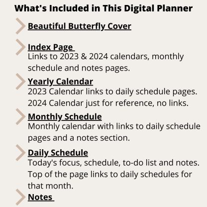 2023 Digital Planner for Smartphones - Butterflies - Image 2